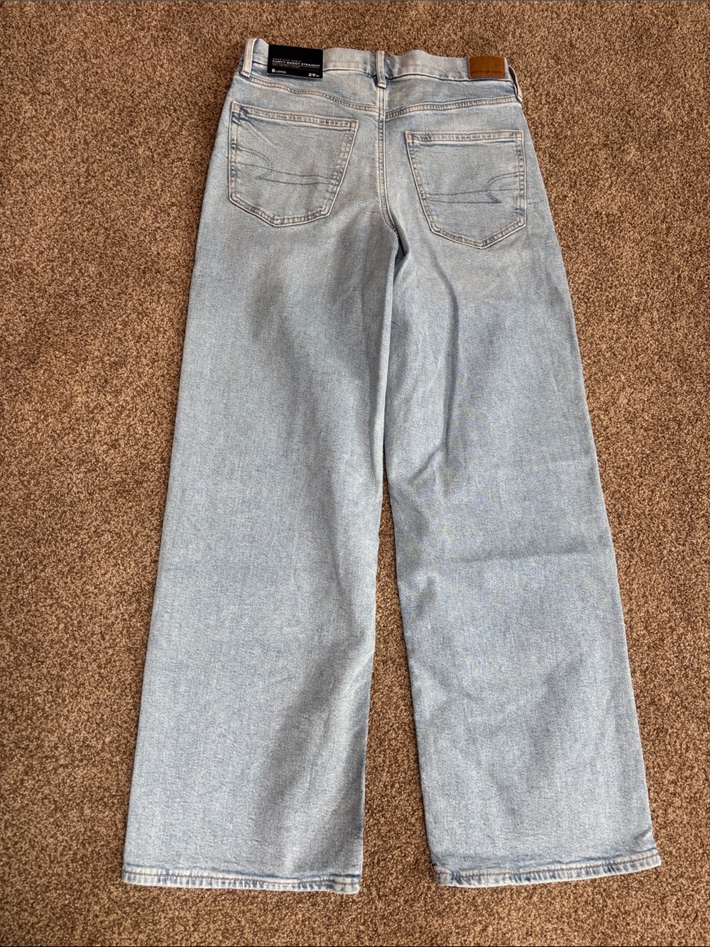 American Eagle Outfitters Light Wash Wide Leg Jeans - Picture 3 of 3